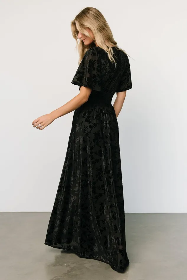 Women Mother Of The Bride Baltic Born Veronica Velvet Maxi Dress Black Women Mother Of The Bride Baltic Born Veronica Velvet Maxi Dress Black