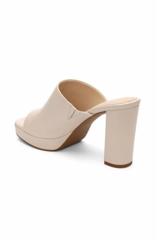 Women Mules Liverpool Los Angeles Carson High Block Heel Mule Ecru