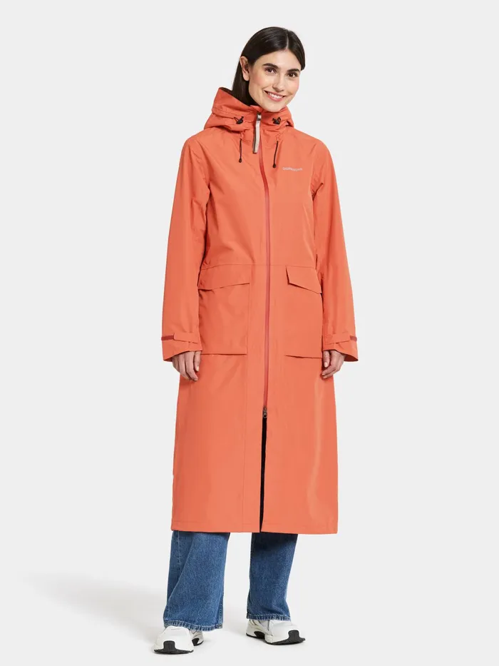 Women Nadja Parka Long Brique Red Didriksons Spring Jackets