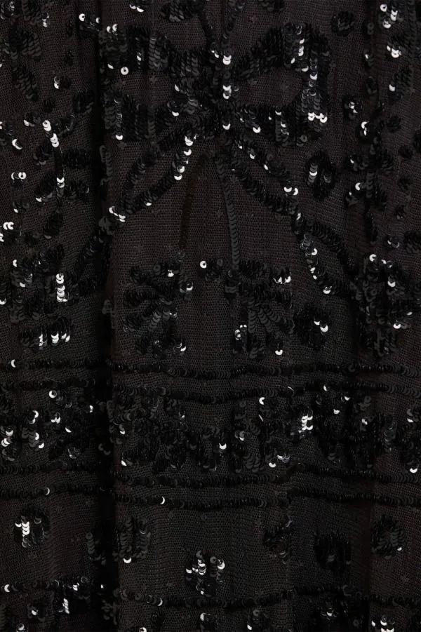 Women Needle and Thread Celia Long Sleeve Ankle Gown Black Women Needle and Thread Celia Long Sleeve Ankle Gown Black