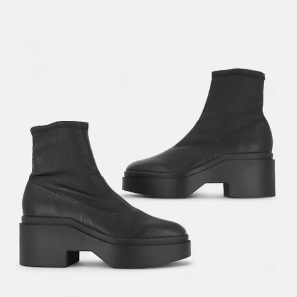 Women NELLE Stretch Black Clergerie Ankle Boots