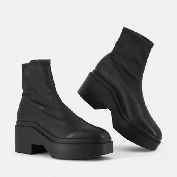 Women NELLE Stretch Black Clergerie Ankle Boots