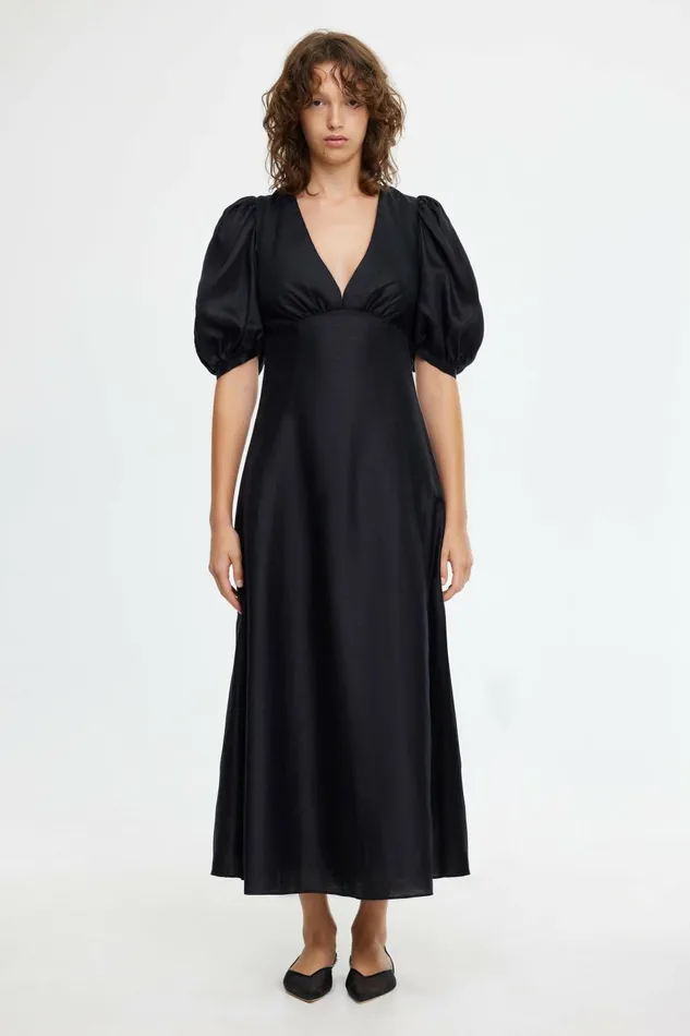 Women NEWNHAM MIDI DRESS Black Acler Sale