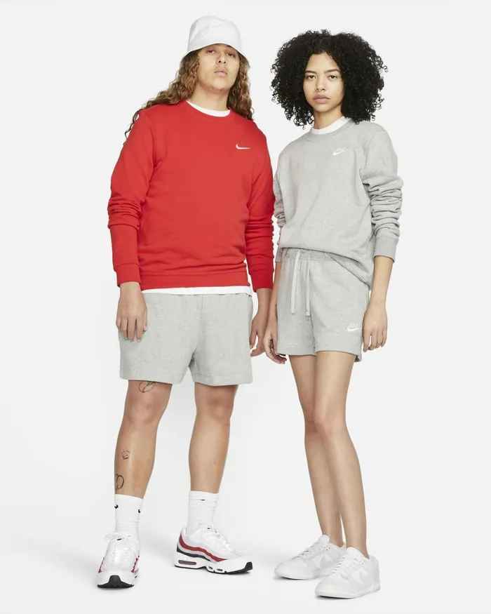 Women Nike All Clothing Sportswear Club Fleece Dark Grey Heatherwhite