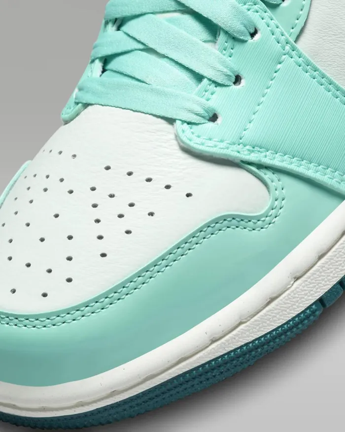 Women Nike All Shoes Air Jordan 1 Mid SE Bleached Turquoisebarely Greensailsky J Teal