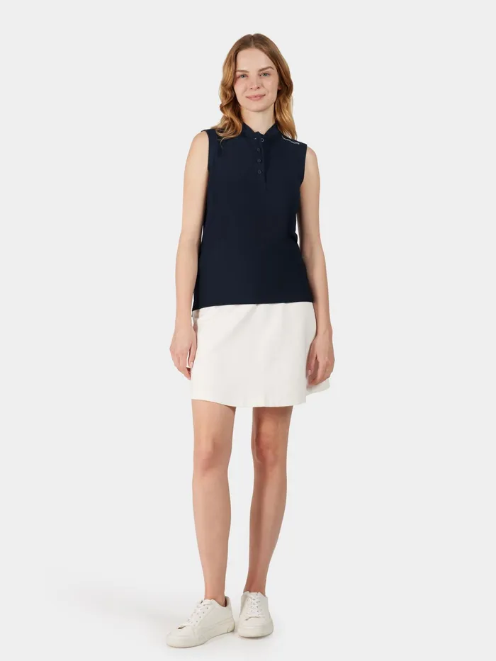 Women Nikki Sleeveless Polo Dark Night Blue Didriksons TShirts