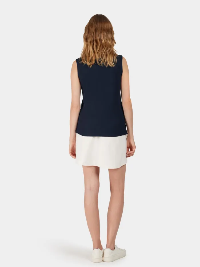 Women Nikki Sleeveless Polo Dark Night Blue Didriksons TShirts