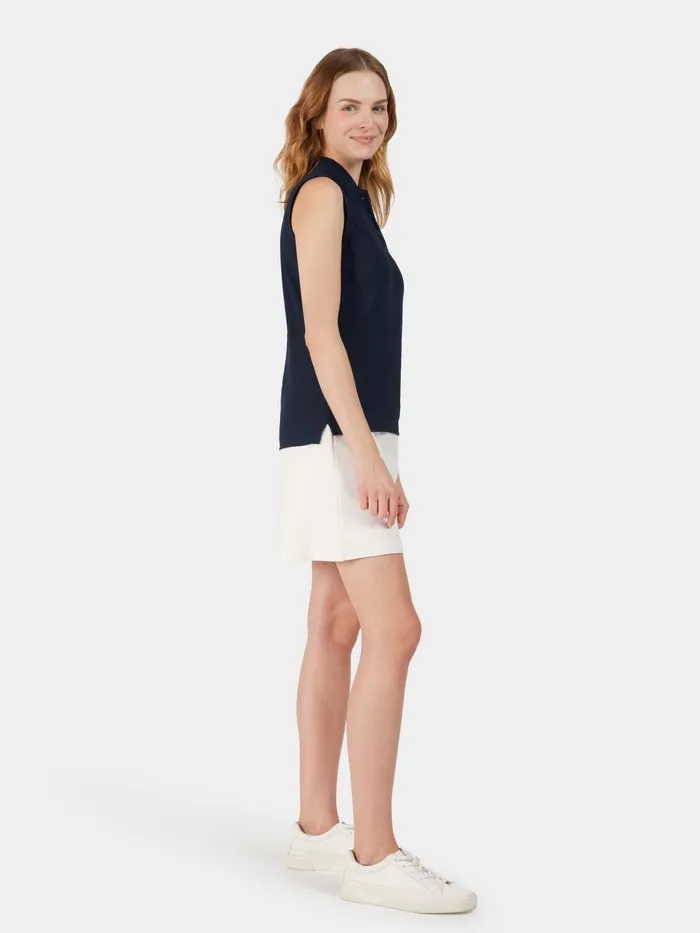Women Nikki Sleeveless Polo Dark Night Blue Didriksons TShirts