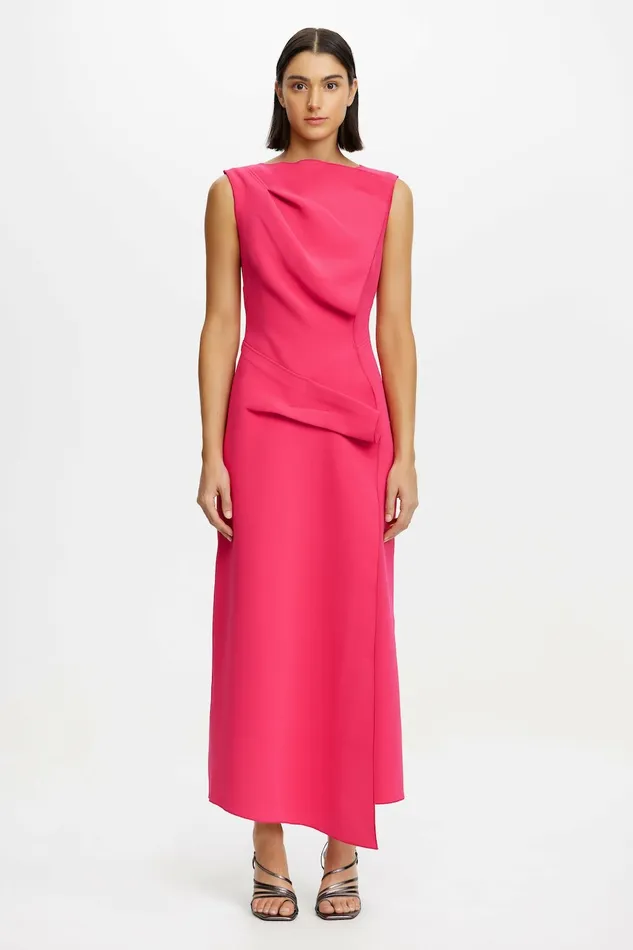 Women NORMANHILL MIDI DRESS Berry Pink Acler Midi Dresses