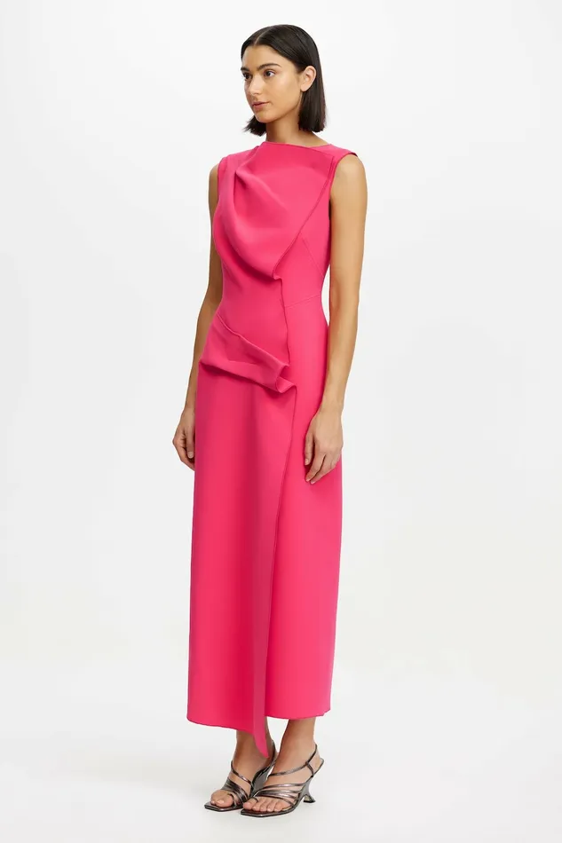 Women NORMANHILL MIDI DRESS Berry Pink Acler Midi Dresses