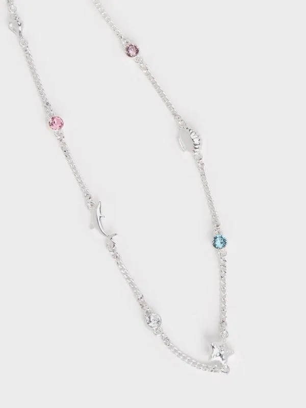 Women Oceana Crystal Necklace 8211 Silver CHARLES and KEITH Necklaces Women Oceana Crystal Necklace 8211 Silver CHARLES and KEITH Necklaces