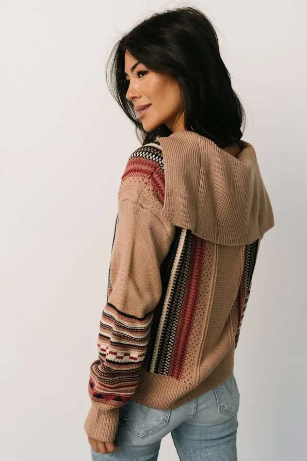 Women Outerwear Baltic Born Arvada Zip Up Sweater Camel Multi Women Outerwear Baltic Born Arvada Zip Up Sweater Camel Multi
