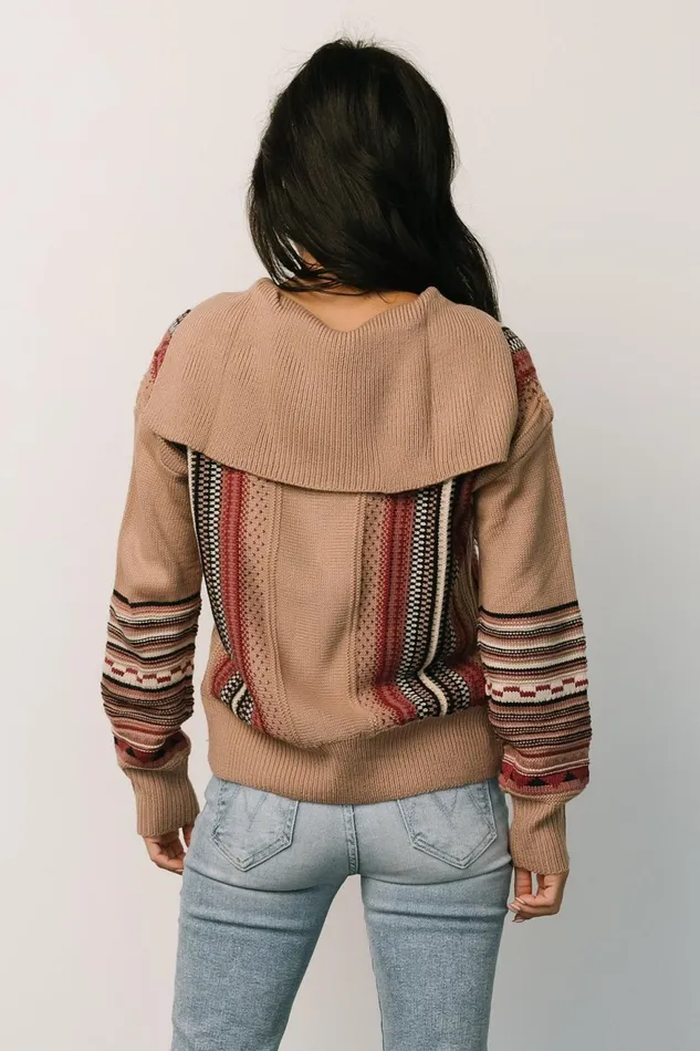 Women Outerwear Baltic Born Arvada Zip Up Sweater Camel Multi Women Outerwear Baltic Born Arvada Zip Up Sweater Camel Multi