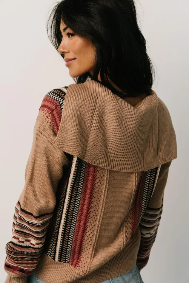 Women Outerwear Baltic Born Arvada Zip Up Sweater Camel Multi Women Outerwear Baltic Born Arvada Zip Up Sweater Camel Multi