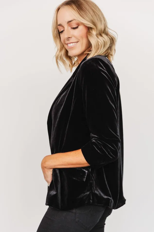 Women Outerwear Baltic Born Brinton Velvet Blazer Black Women Outerwear Baltic Born Brinton Velvet Blazer Black