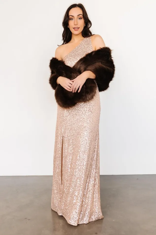 Women Outerwear Baltic Born Jovie Faux Fur Shawl Chocolate Women Outerwear Baltic Born Jovie Faux Fur Shawl Chocolate