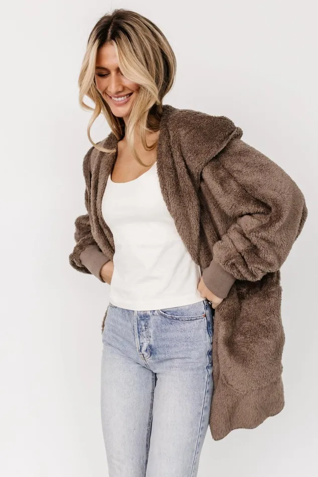 Women Outerwear Baltic Born Melrose Teddy Jacket Brown Women Outerwear Baltic Born Melrose Teddy Jacket Brown