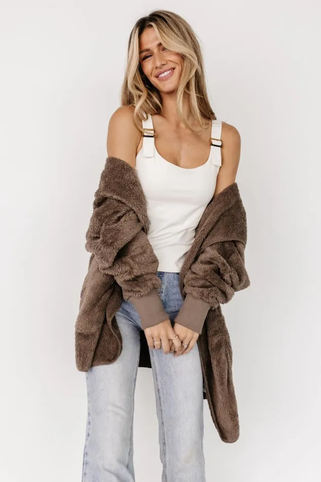Women Outerwear Baltic Born Melrose Teddy Jacket Brown Women Outerwear Baltic Born Melrose Teddy Jacket Brown