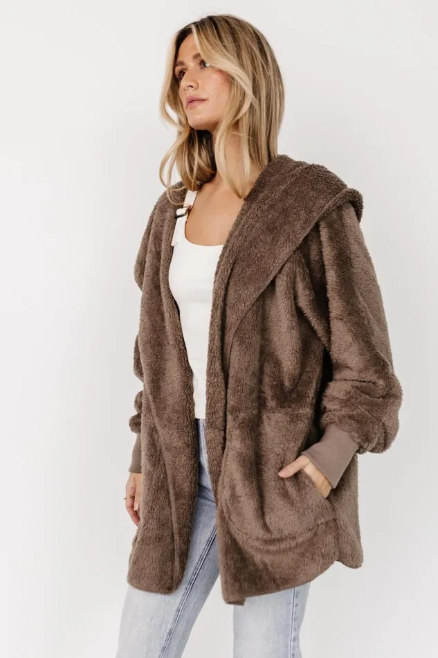 Women Outerwear Baltic Born Melrose Teddy Jacket Brown Women Outerwear Baltic Born Melrose Teddy Jacket Brown