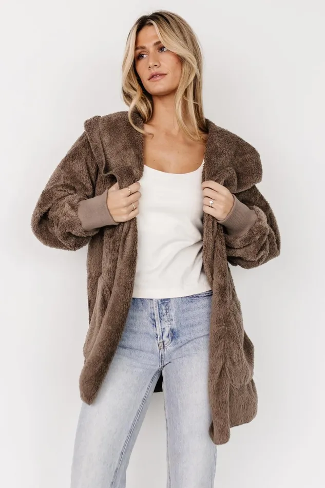 Women Outerwear Baltic Born Melrose Teddy Jacket Brown Women Outerwear Baltic Born Melrose Teddy Jacket Brown