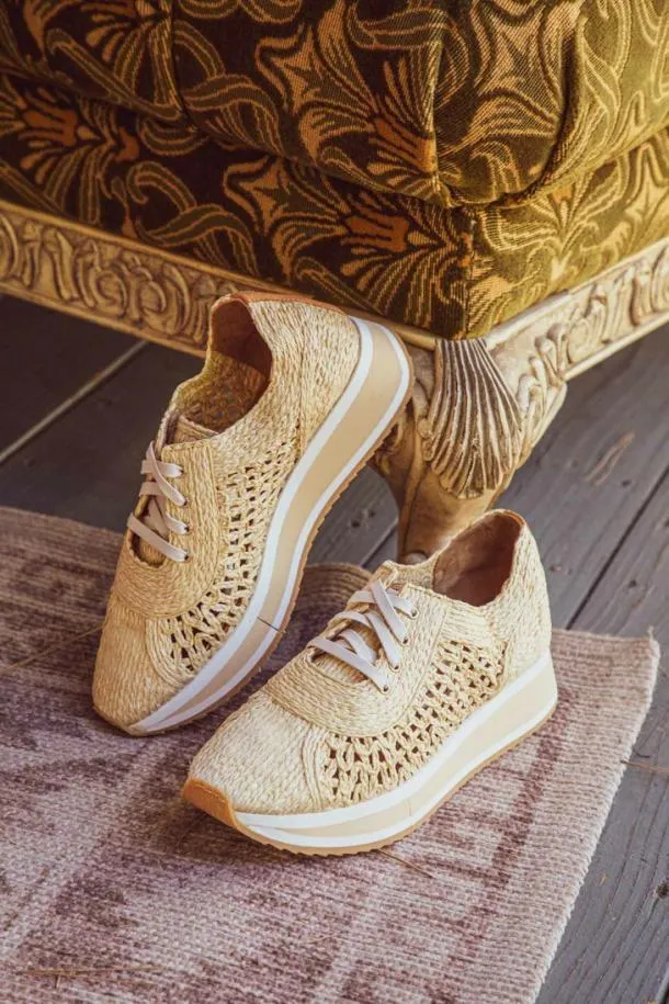 Women OZAN Braided Beige Clergerie Sneakers
