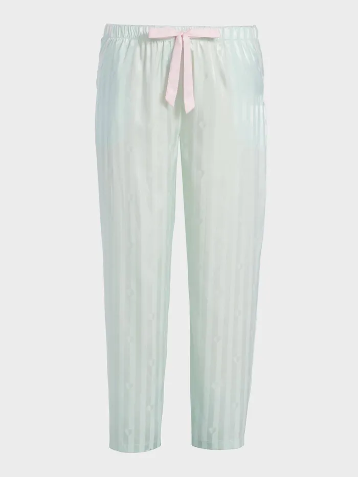 Women PA Plus Mint Satin Classic Pj Pant Mint Peter Alexander Satin