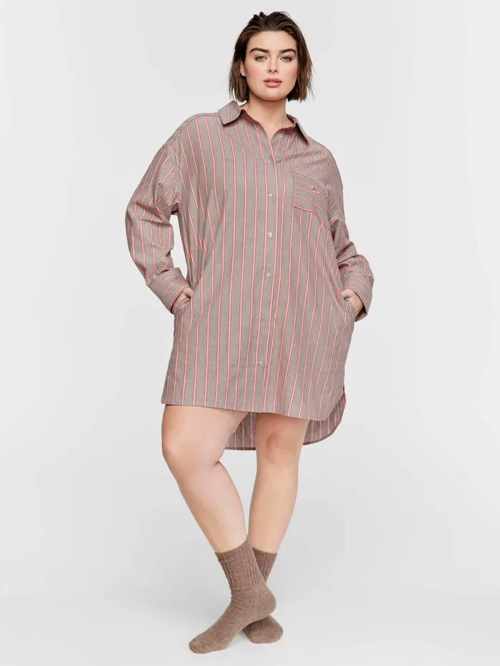 Women PA Plus Oversized Stripe Nightshirt Multi Peter Alexander Nighties