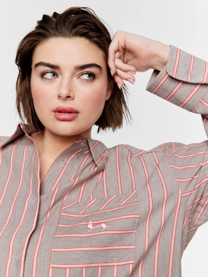 Women PA Plus Oversized Stripe Nightshirt Multi Peter Alexander Nighties