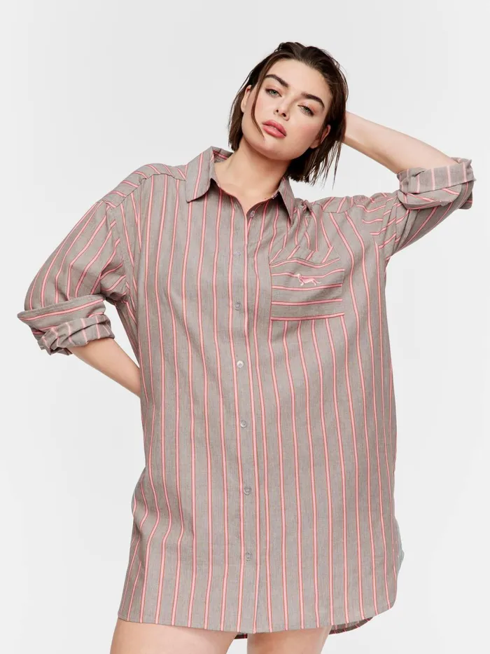 Women PA Plus Oversized Stripe Nightshirt Multi Peter Alexander Nighties