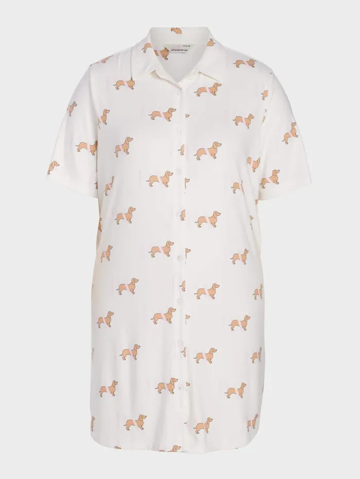 Women PA Plus Penny Short Sleeve Plush Nightshirt Multi Peter Alexander Lounge