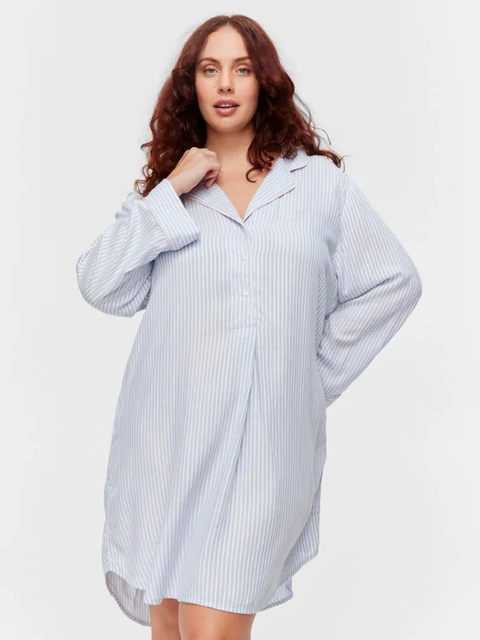 Women PA Plus Stripe Long Sleeve Nightshirt Multi Peter Alexander Nighties