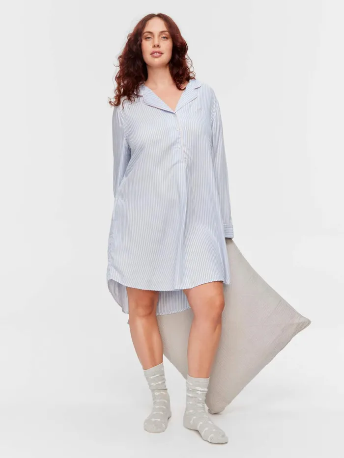 Women PA Plus Stripe Long Sleeve Nightshirt Multi Peter Alexander Nighties
