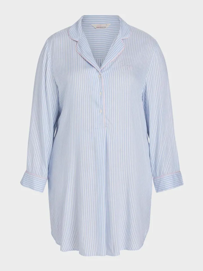 Women PA Plus Stripe Long Sleeve Nightshirt Multi Peter Alexander Nighties