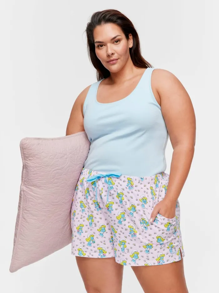 Women PA Plus The Smurfs Smurfette Mini Short Multi Peter Alexander Shorts