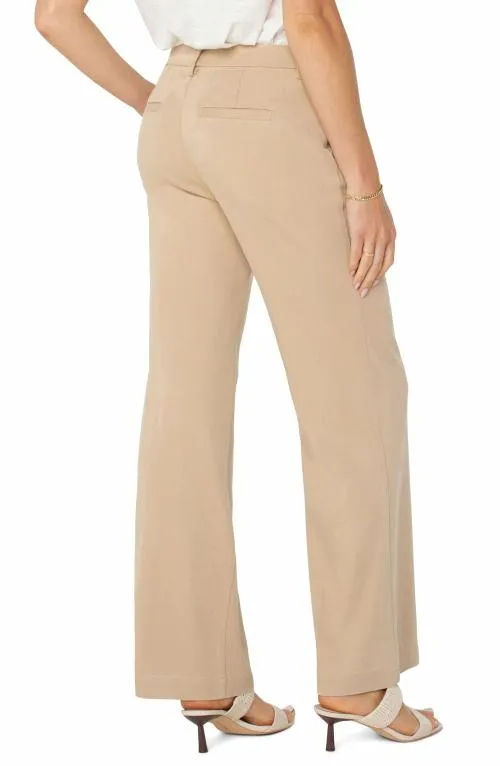 Women Pants Liverpool Los Angeles Kelsey Wide Leg Trouser Sand Dune