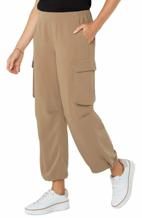 Women Pants Liverpool Los Angeles Pullon Parachute Cargo Pants Palo Santo