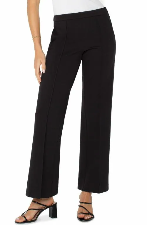 Women Pants Liverpool Los Angeles Wide Leg Pullon Trouser Black