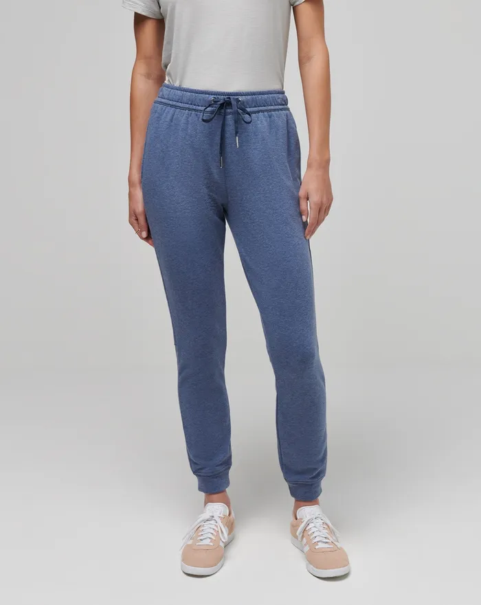 Women Pants TravisMathew CLOUD FLEECE JOGGER Heather Navy