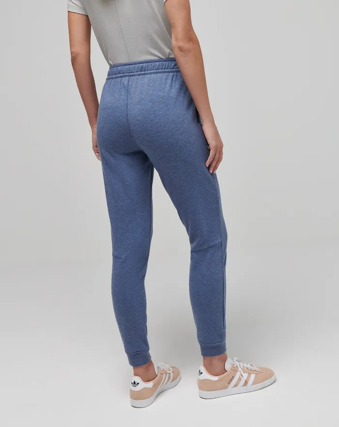 Women Pants TravisMathew CLOUD FLEECE JOGGER Heather Navy