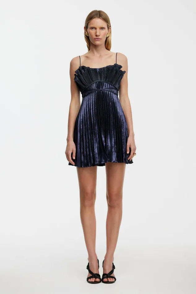 Women PITHILL MINI DRESS Navy Metallic Acler Mini Dresses