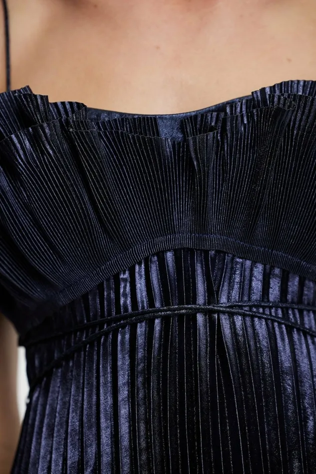 Women PITHILL MINI DRESS Navy Metallic Acler Mini Dresses