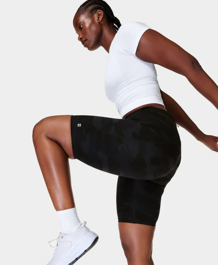 Women Power 9034 Cycling Shorts Ultra Black Camo Print Sweaty Betty Shorts Skirts Women Power 9034 Cycling Shorts Ultra Black Camo Print Sweaty Betty Shorts Skirts