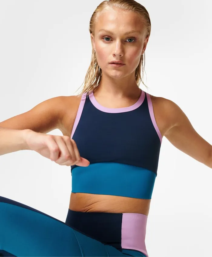 Women Power Frame Workout Vest Navy Blue Sweaty Betty Vest Tops