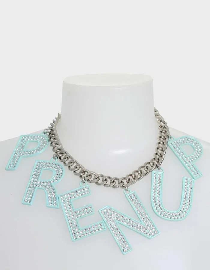 Women PRENUP FRONTAL NECKLACE CRYSTAL Betsey Johnson