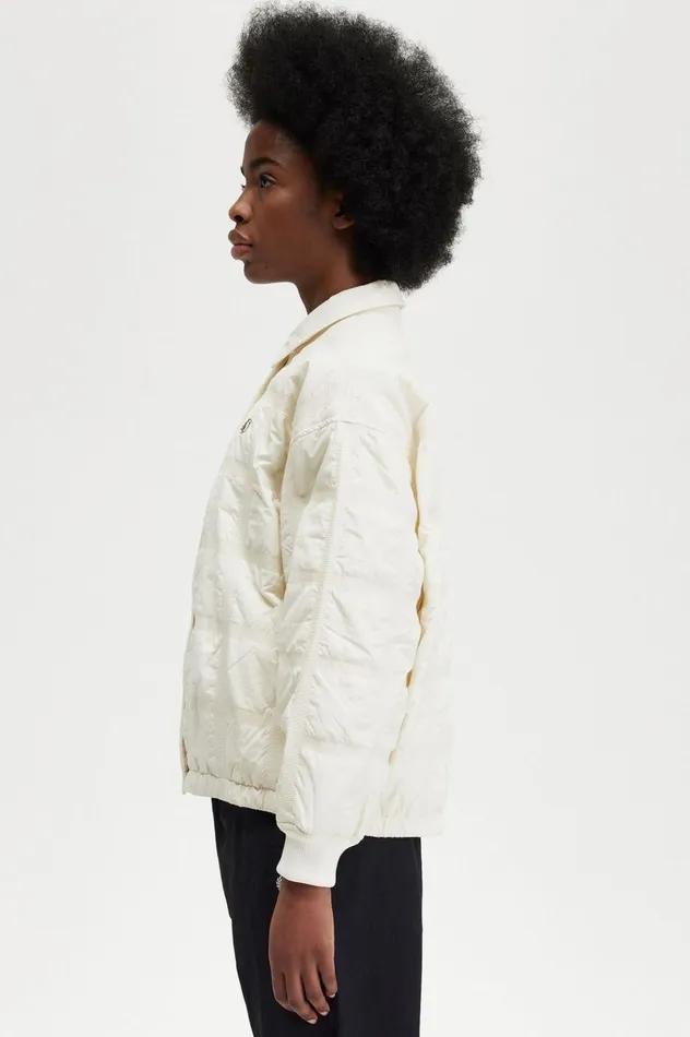 Women Quilted Jacket Ecru Fred Perry Coats and Jackets