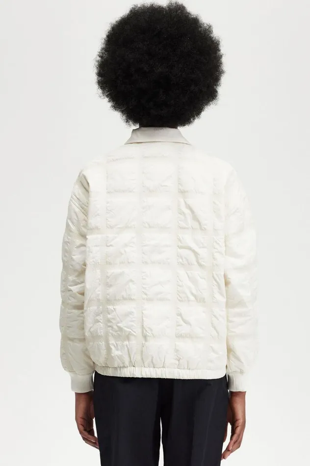 Women Quilted Jacket Ecru Fred Perry Coats and Jackets