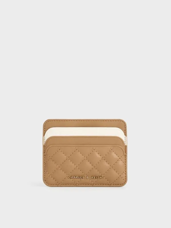 Women Quilted MultiSlot Card Holder 8211 Sand CHARLES and KEITH Card Holders