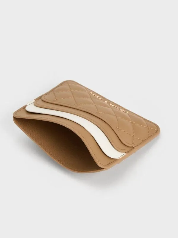 Women Quilted MultiSlot Card Holder 8211 Sand CHARLES and KEITH Card Holders