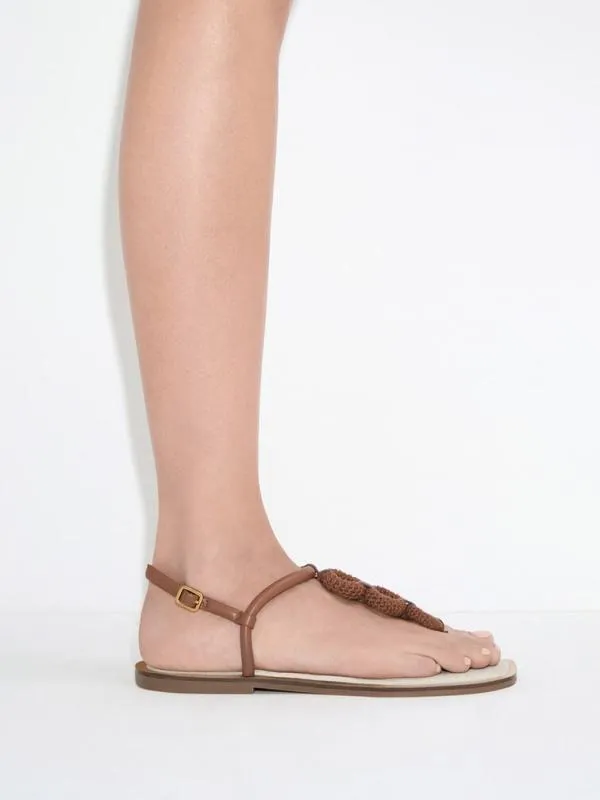 Women Raffia Ring Thong Sandals 8211 Multi CHARLES and KEITH Sandals