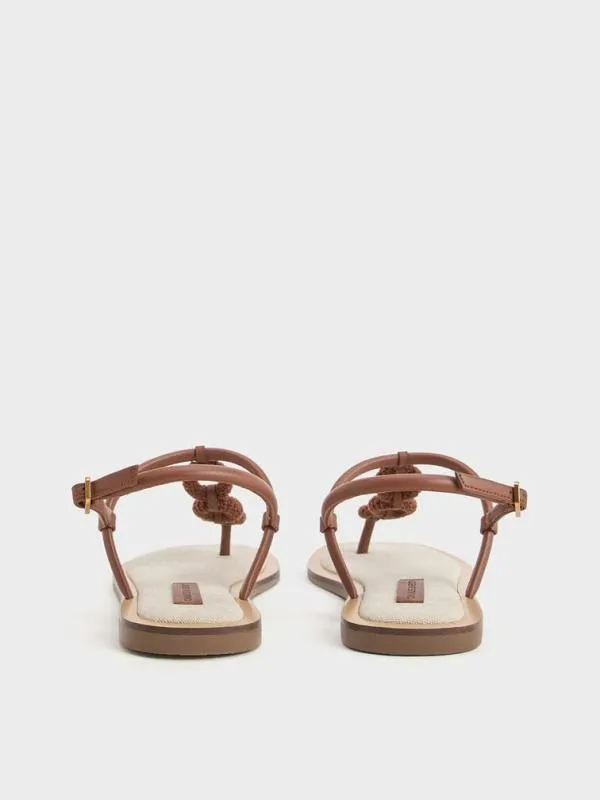 Women Raffia Ring Thong Sandals 8211 Multi CHARLES and KEITH Sandals